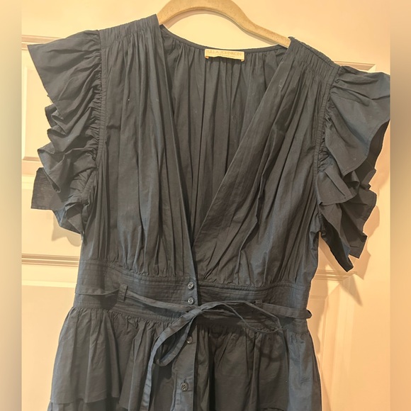 Ulla Johnson Sean tiered mini dress in midnight blue - Picture 5 of 8